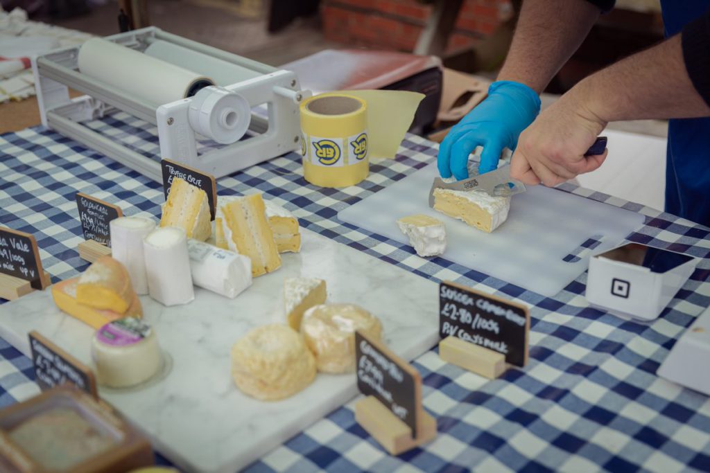 Crowborough market cheese stand